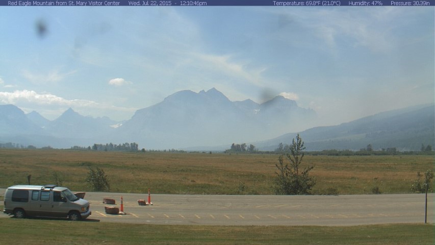 Smoke at St. Mary Entrance to GNP
