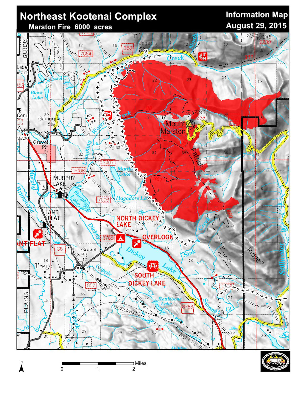 Marston Fire Information Map, Aug 29, 2015