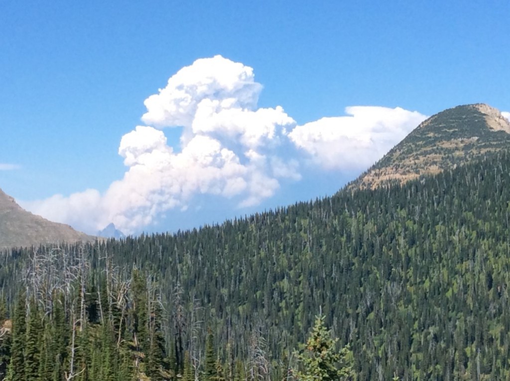 Thompson Fire from Baptiste LO, Aug 11, 2015, 405pm