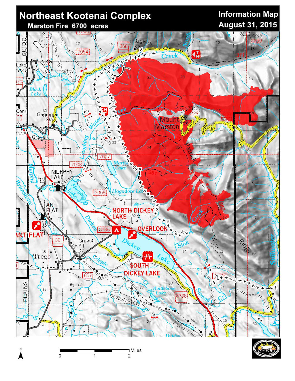 Marston Fire Information Map, Aug 31, 2015