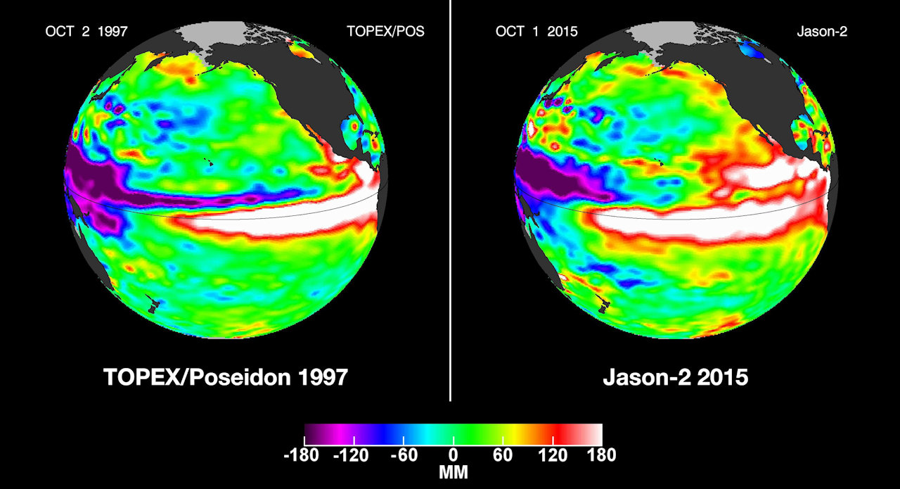 1997 vs 2015 El Niño Conditions