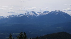 Southern Cabinet Mountains, as seen from Swede Mountain, near Libby